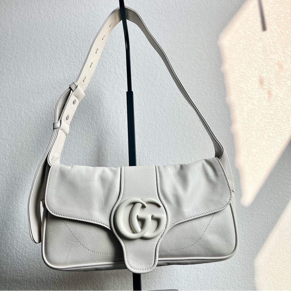 SOLD NEW Gucci White Aphrodite Small Leather Shoulder Bag - Picture 2 of 15